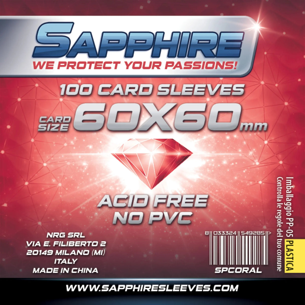 Bustine Sapphire 60 × 60 mm – Coral (60x60)