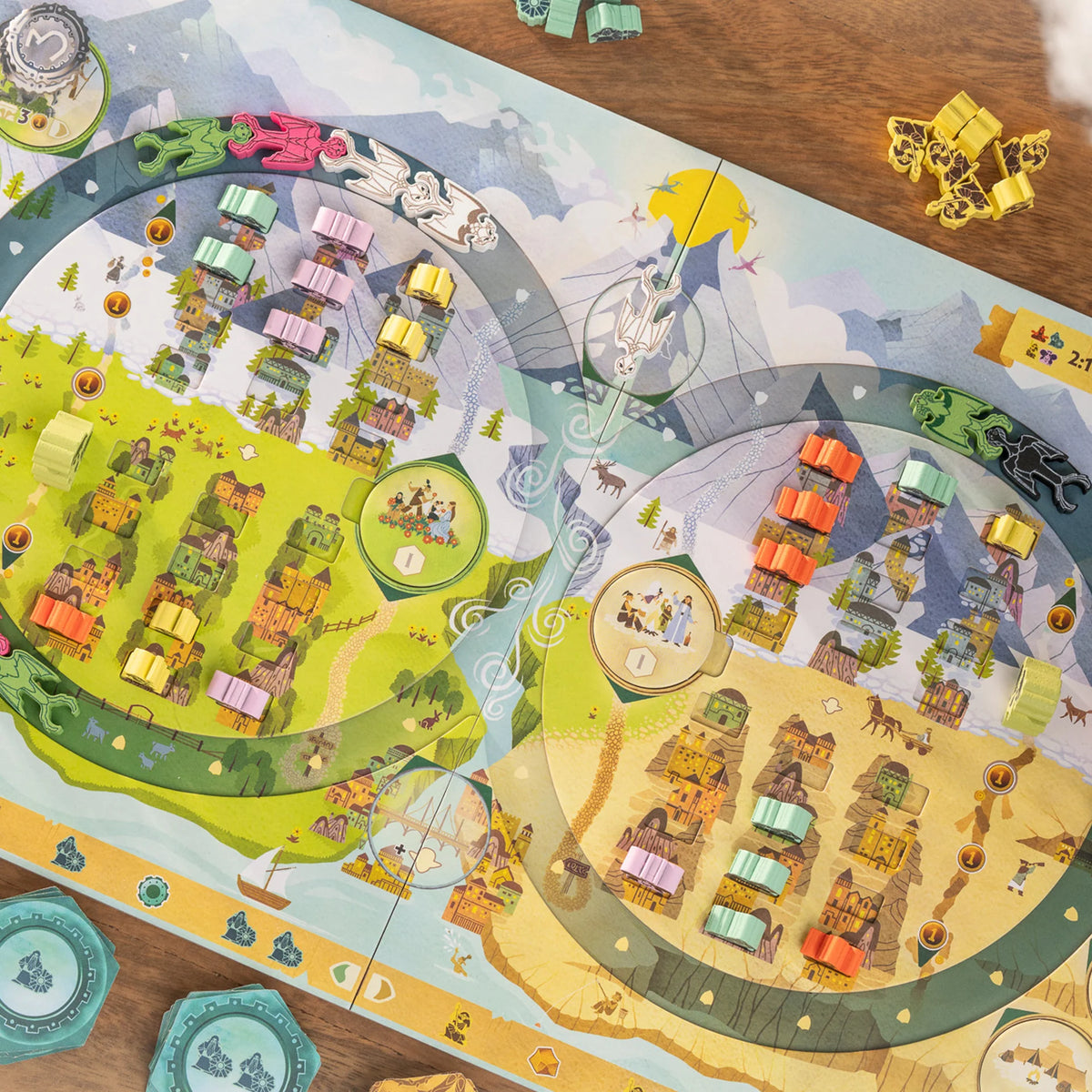 8 Dragons Deluxe With Wondrous Places Mini Expansion Set and Stretch Goals