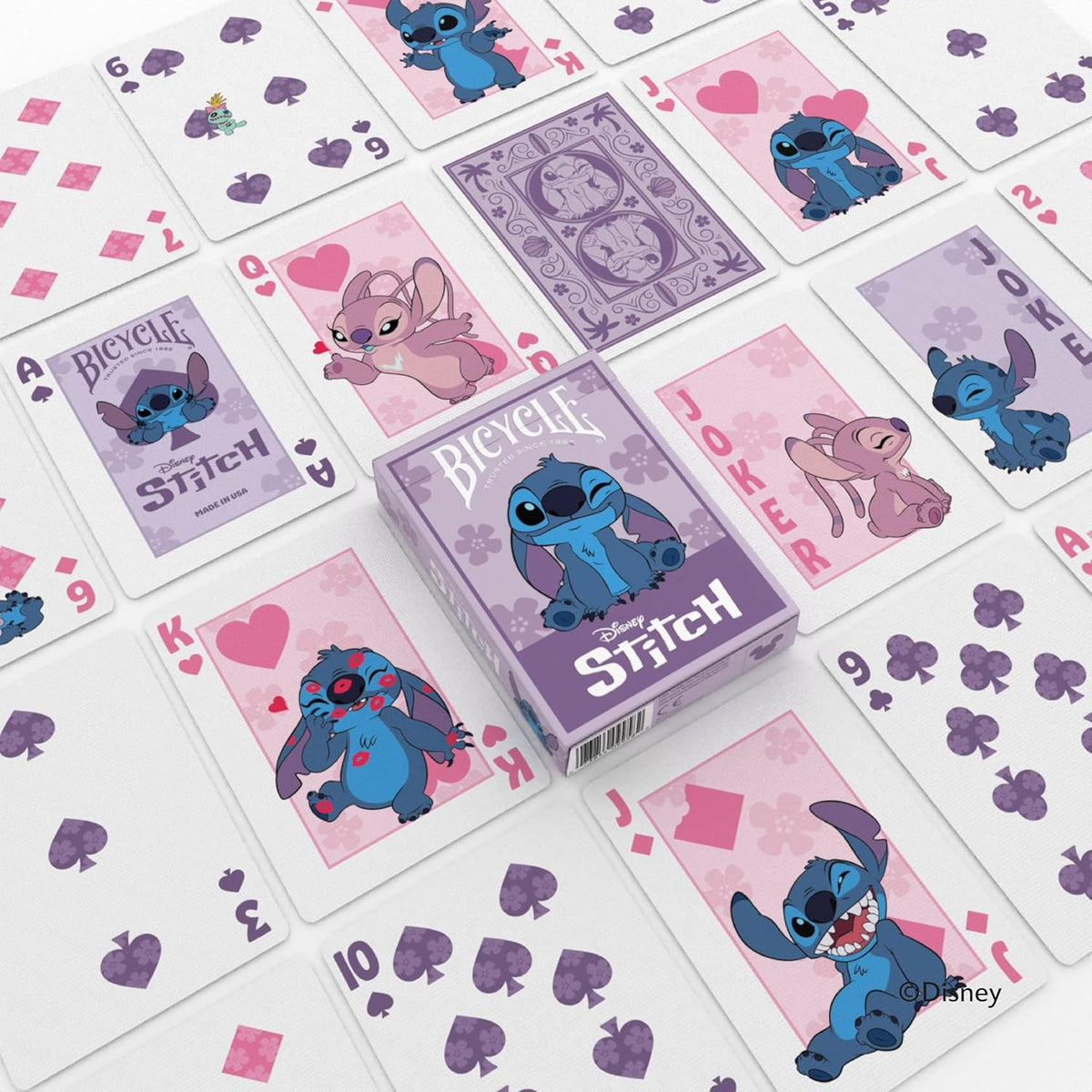 Bicycle Playing Cards Disney Stitch Purple