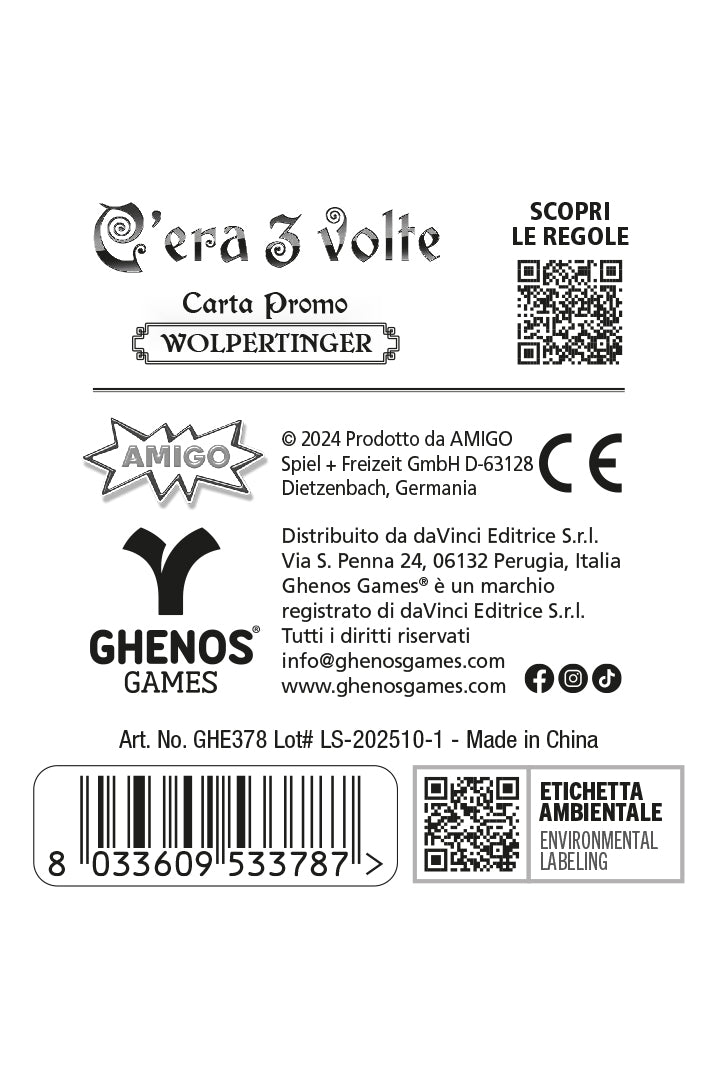 C'era 3 volte — Carta promo Wolpertinger