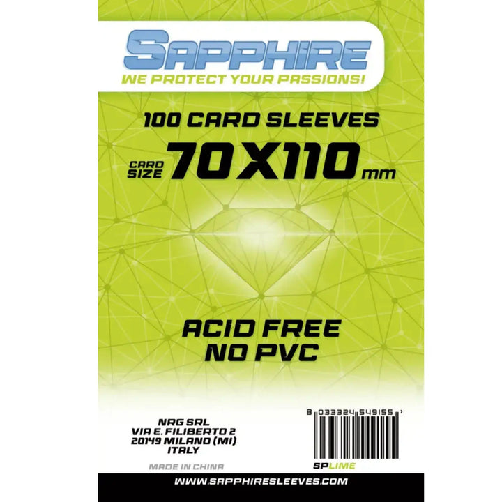 100 Bustine Sapphire 70×110 mm – Lime