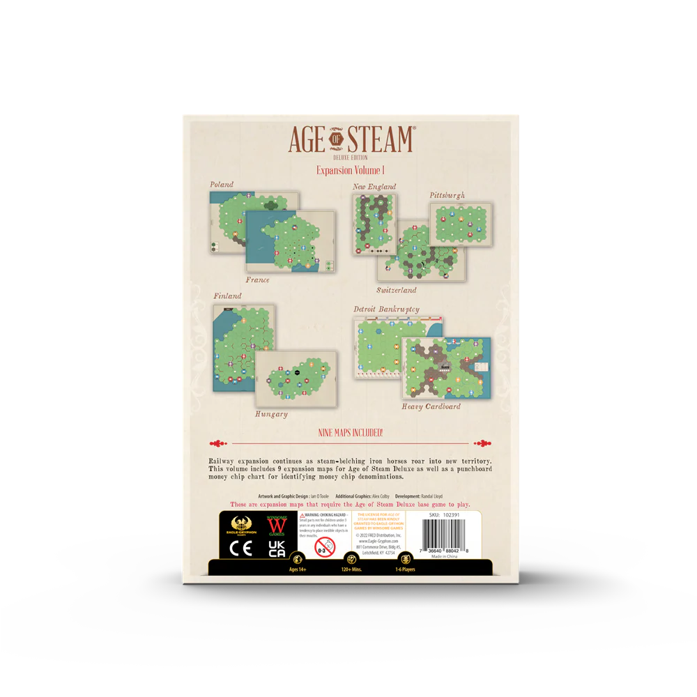Age of Steam Deluxe - Expansion Volume I