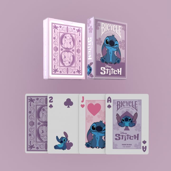 Bicycle Playing Cards Disney Stitch Purple