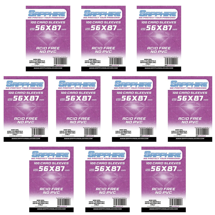Bustine Sapphire 56×87 mm – Purple - 10 Pack