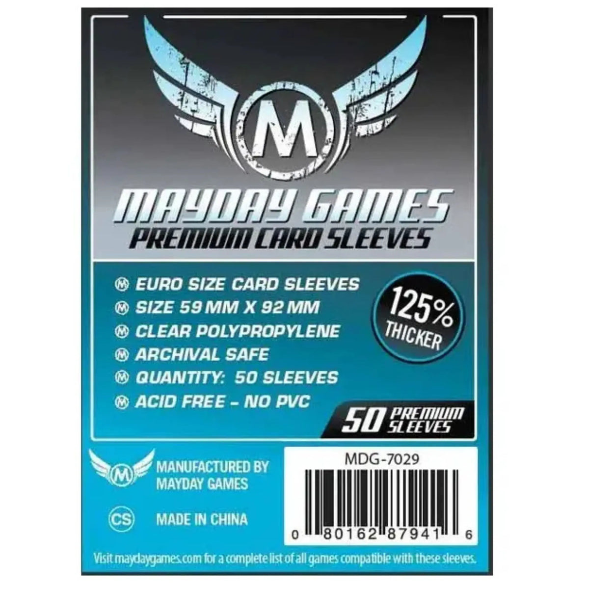 Euro Card Sleeves (59x92mm) Premium (50/pack)