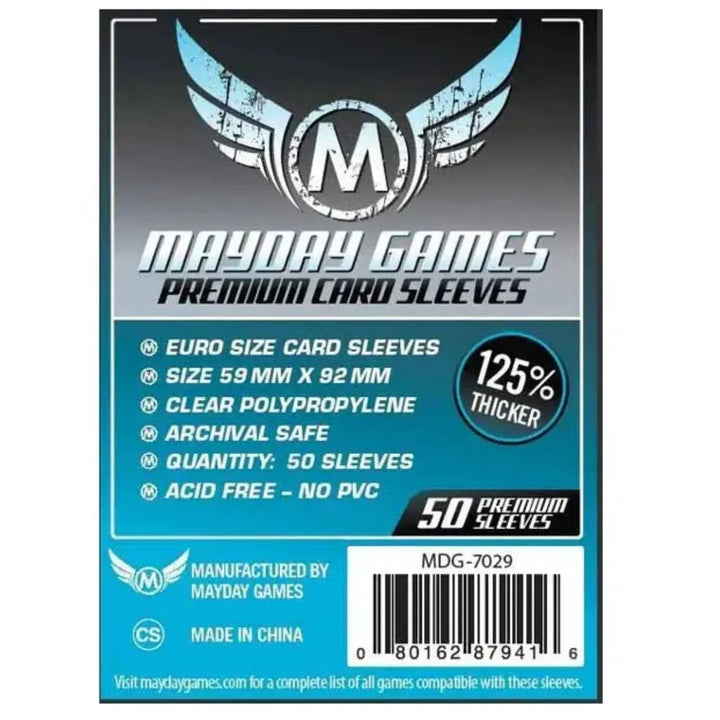 Euro Card Sleeves (59x92mm) Premium (50/pack)