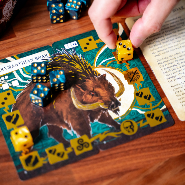 Bundle - Hercules and the 12 Labors + Add On Pack + Dice Set + Dice Tray