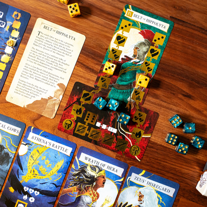 Bundle - Hercules and the 12 Labors + Add On Pack + Dice Set + Dice Tray