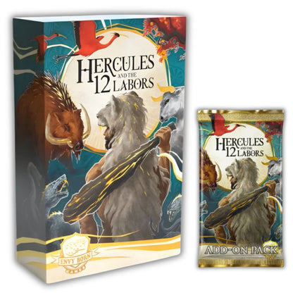 Bundle - Hercules and the 12 Labors + Add On Pack + Dice Set + Dice Tray