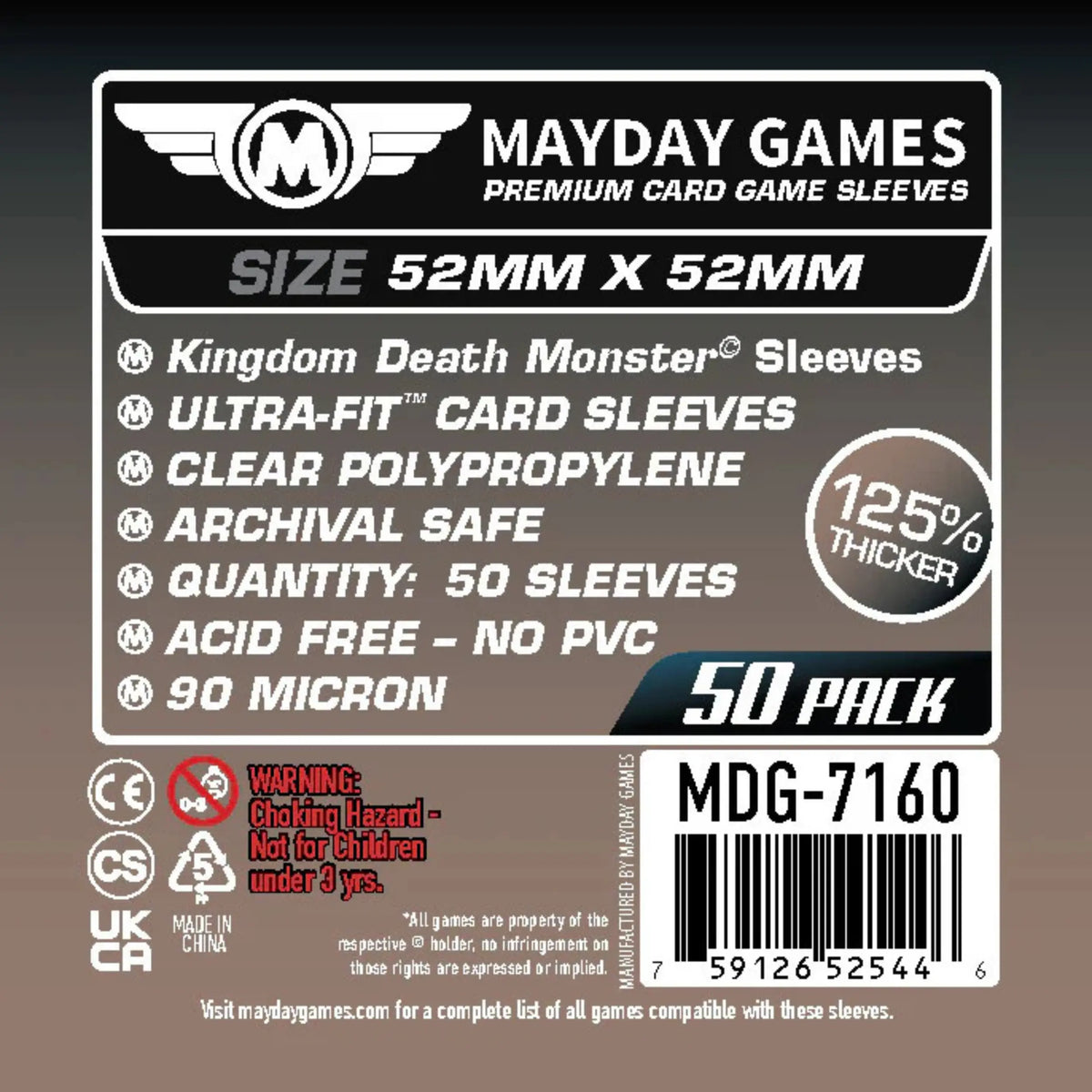 Kingdom Death Monster Premium Sleeves 52x52mm (50)
