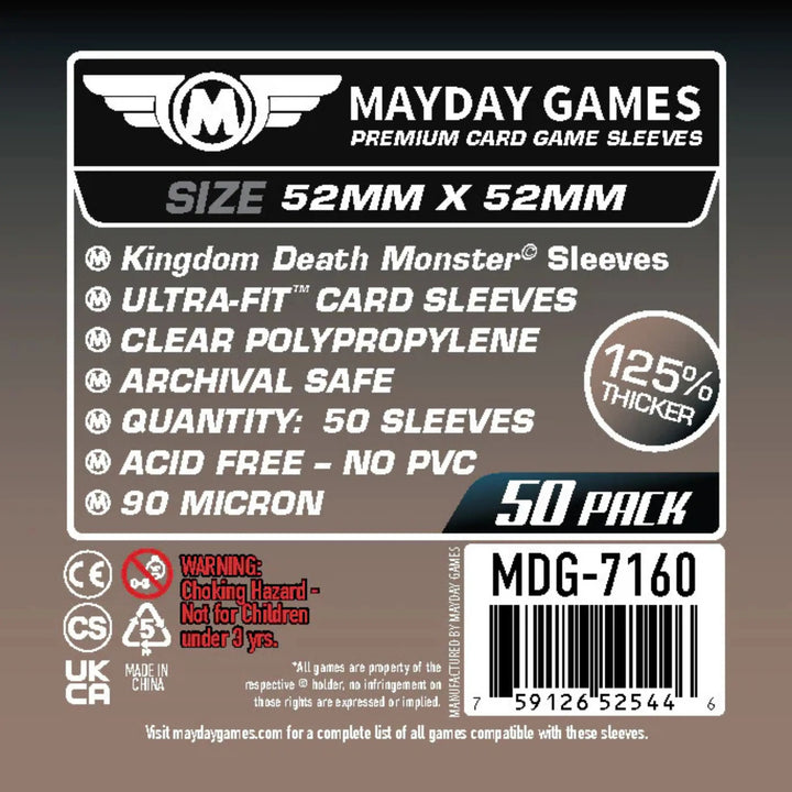Kingdom Death Monster Premium Sleeves 52x52mm (50)