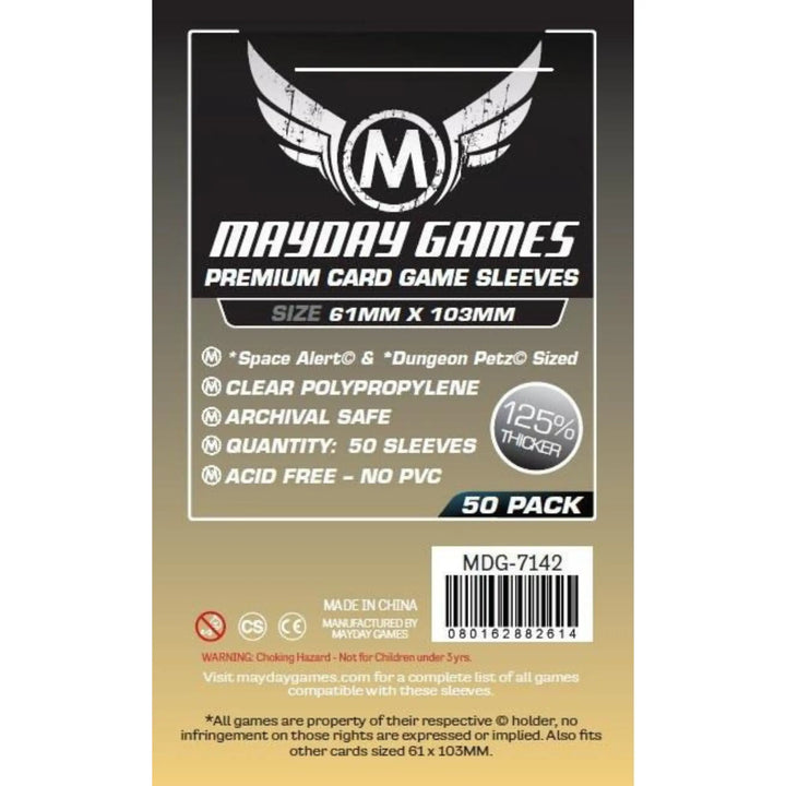 Premium Space Card Sleeve 61x103mm Space Alert / Dungeon Petz