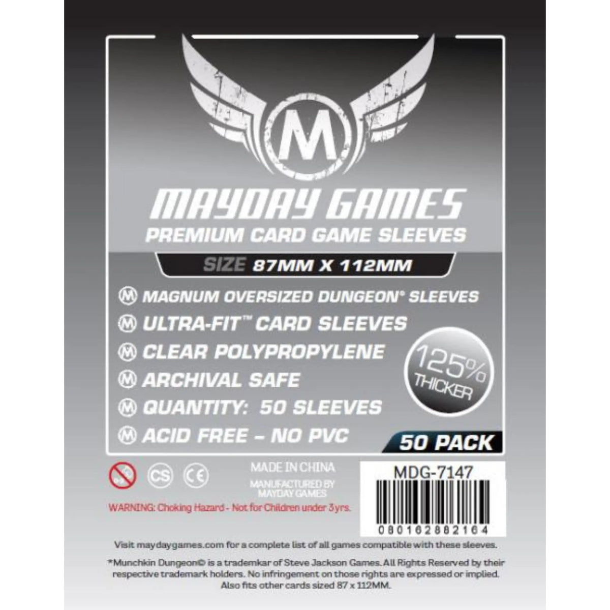 Premium Magnum Oversized Dungeon Sleeves 87x112mm (50)