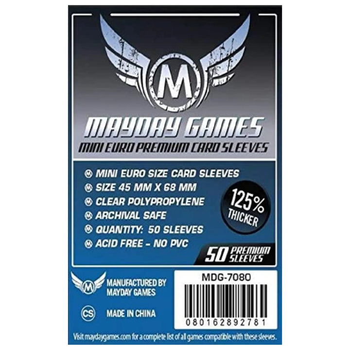 Premium Mini Euro Card Sleeve (50 pack) 45 MM X 68 MM