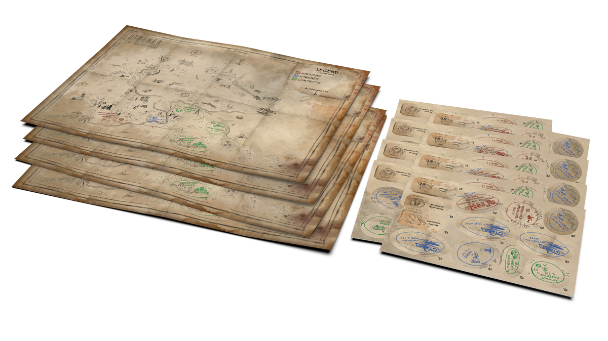 S.T.A.L.K.E.R. Il gioco da tavolo - Mappa e adesivi
