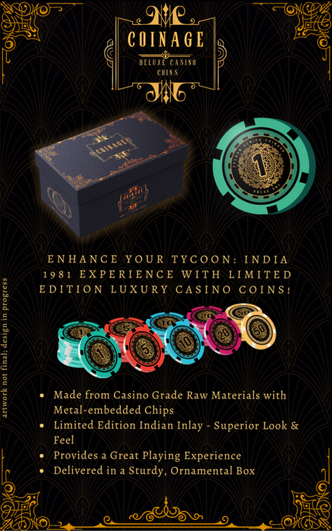 Tycoon India 1981 Coinage Box
